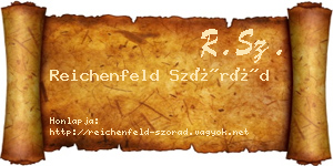 Reichenfeld Szórád névjegykártya